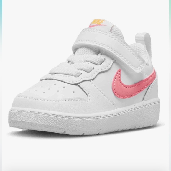 Nike Other - Nike Court Borough Low 2 Shoes White and Pink Baby/Toddler Size 5C